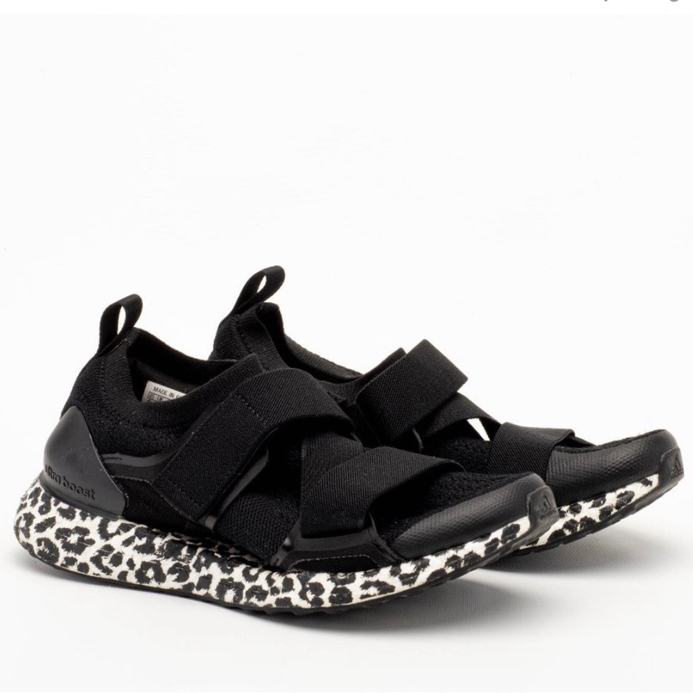 ✔️Sold✔️🏃♀️Adidas by Stella McCartney black ultra boost leopard print size 6 - Picture 1 of 11